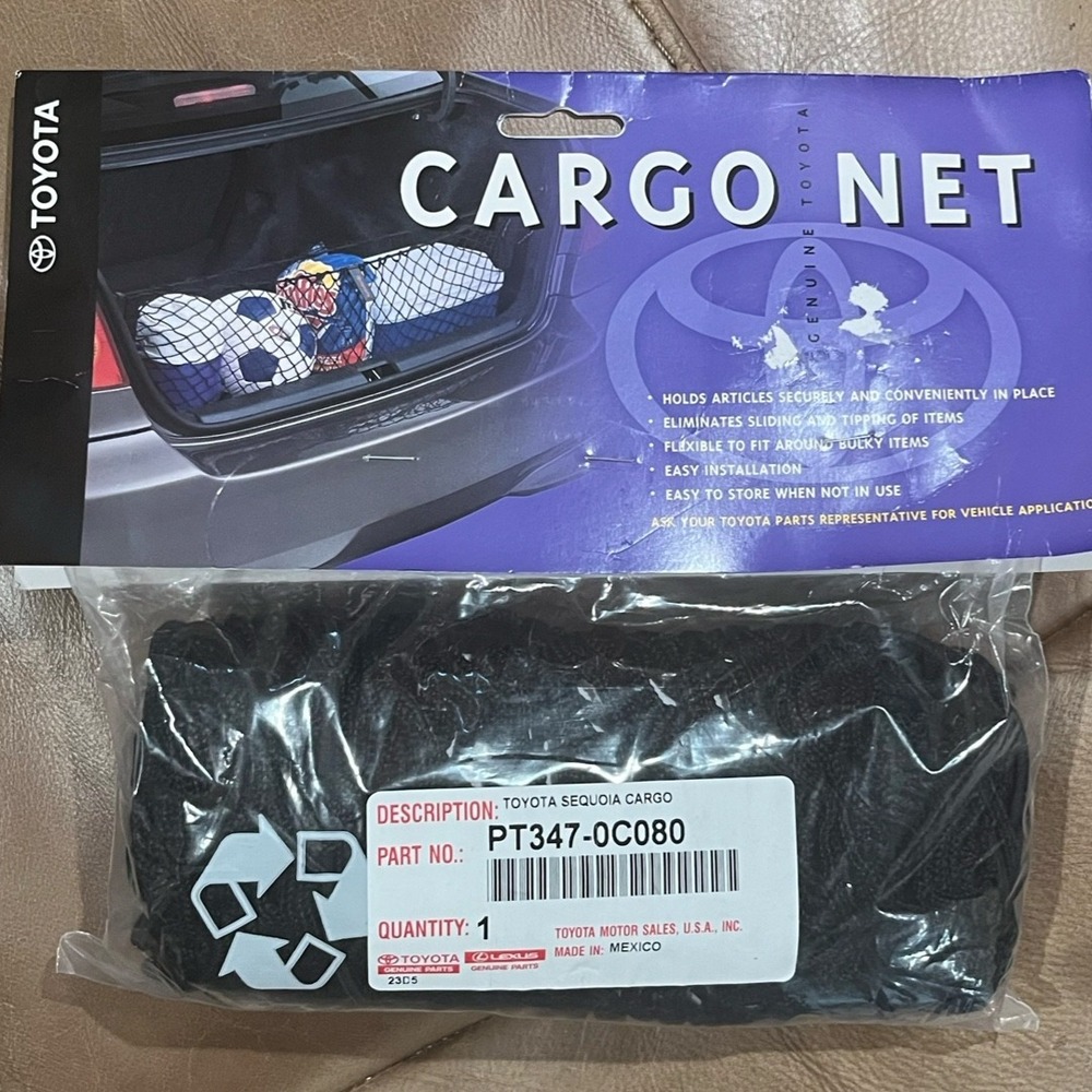 Toyota Sequoia 2008-2024 Cargo Net Genuine OEM Trunk Organizer PT347-0C080